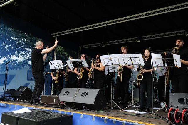 Leeds Youth Jazz Rock Orchestra performing at the festival. (pic by Steve Riding)