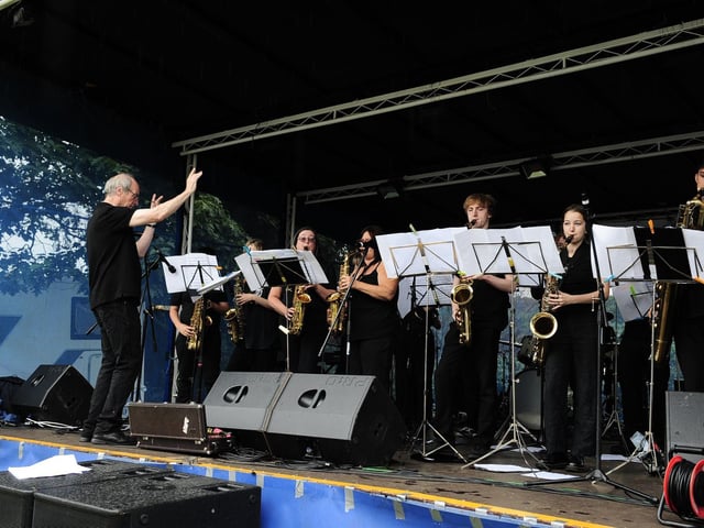 Leeds Youth Jazz Rock Orchestra performing at the festival. (pic by Steve Riding)