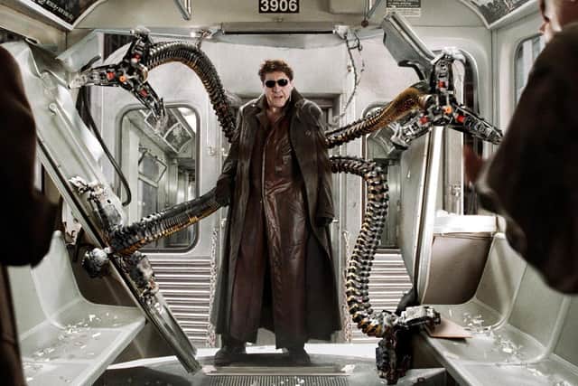 Alfred Molina as 'Doc Ock' in 2004's Spider-Man 2; the actor is expected to reprise his role in the new web-slinging movie (Photo: Sony Pictures Releasing)