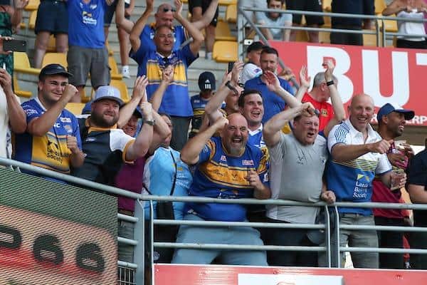 Zak Hardaker felt Leeds' travelling fans in Perpignan helped pull the team through. Picture by Manuel Blondeau/SWpix.com.