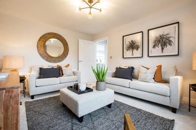 The lounge in the new Cedarwood home
