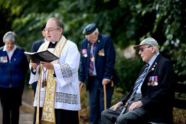 The ceremony included a blessing by branch padre Fr. Christopher Johnson.