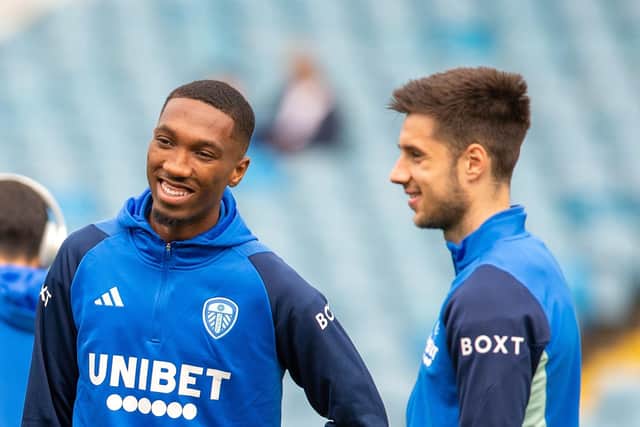 Ilia Gruev (R) and Jaidon Anthony (L) both joined Leeds late in the summer transfer window (Pic: Bruce Rollinson)