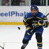 TWO'S UP: Leeds Knights' Matt Bissonnette put Leeds Knights 2-0 ahead in Romford on Saturday night. Picture: Jonathan Gawthorpe