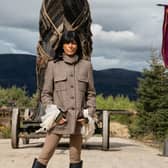 In the first episode of The Celebrity Traitors, Claudia Winkleman wears this beautiful Chloe jacket (£2,125, Harveynichols.co.uk) and blouse. CREDIT: BBC/Studio Lambert/Euan Cherry