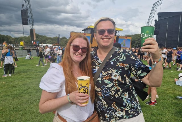Kelly and Rich were enjoying themselves. Kelly, from Newcastle, said she can't wait for Sam Fender on Saturday, saying: "Canny chatter, man. It's my first time at a festival ever and I felt because I'm 34 we need to try new things. We went to Malaysia earlier in the year and now we're here. I love it."
