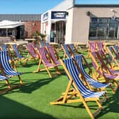 The deckchairs are ready outside the new Wonky Donkey pub and kitchen at Skirlington Coast.