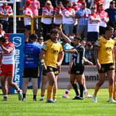 St Helens' Jack Welsby is sin-binned by referee Liam Rush during Saturday's defeat at  Castleford Tigers.