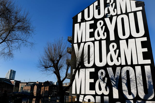 This captivating mural by Anthony Burill can be found along The Calls and, in the short time since it was painted, has featured as an eye-catching backdrop to many photos. You&Me, Me&You first appeared in 2021 with a message designed to inspire togetherness at a time when the world was grappling with the pandemic.