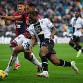 Festy Ebosele joined Udinese from Derby County in 2022. Image: Timothy Rogers/Getty Images