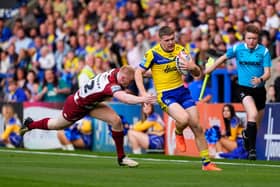 Jake Thewlis in action for Warrington Wolves against Wigan Warriors last season. Picture by Olly Hassell/SWpix.com.