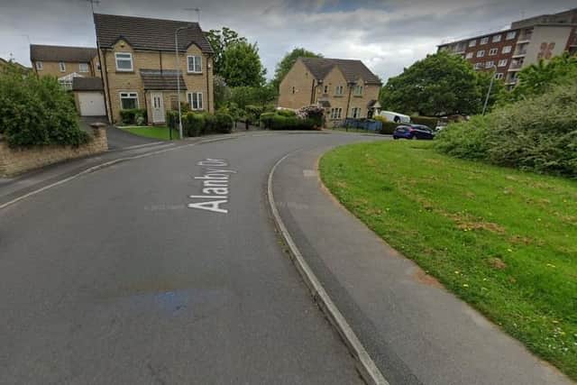 Police received reports of a car that had collided with a fence on Alanby Drive, Thorpe Edge, followed by the sound of gun shots.