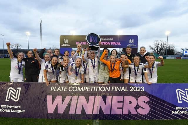 Leeds United Women are crowned FA National League Plate winners (Pic: Leeds United)