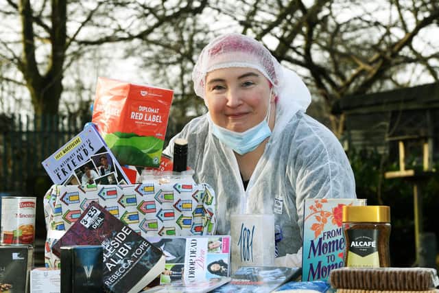 In 2021, Claire made care packages for NHS staff as a thank you for their tireless work during the pandemic. Picture: Jonathan Gawthorpe