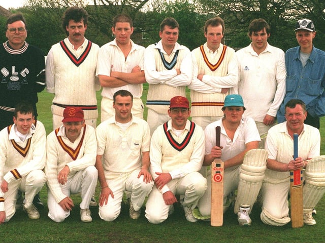 Cookridge CC who played in Division 2 of the Leeds League, pictured in May 1996. Back row, from left, are Alan Kaunz, Mick Marshall, Mark Hobson, Jason Caines, Graham Reid, Ian Frost and Richard Colledge. Front row, from left, are Mark Ewen, Andy Shepherd, Jason Hawksworth, Graham Curtis, Paul Hepworth and Colin Haygreen.