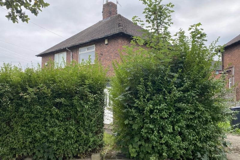 The two bedroom semi-detached house on Deerlands Avenue,  Parson Cross, has a guide price of £75,000. It is a corner plot with potential for owner occupation or letting.