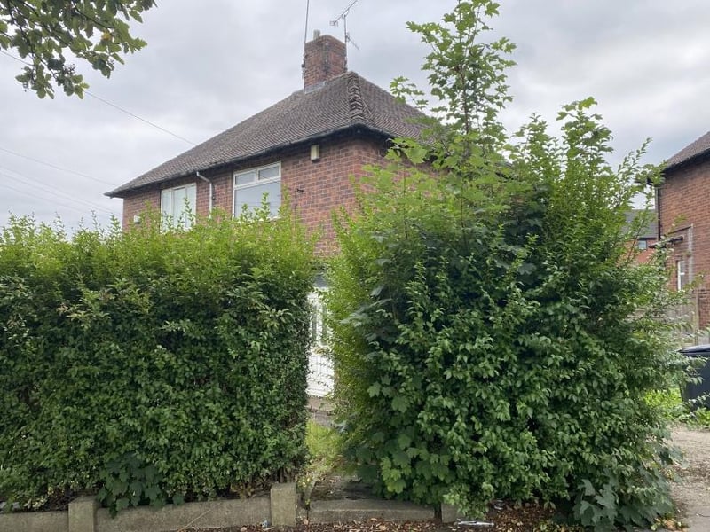 The two bedroom semi-detached house on Deerlands Avenue,  Parson Cross, has a guide price of £75,000. It is a corner plot with potential for owner occupation or letting.