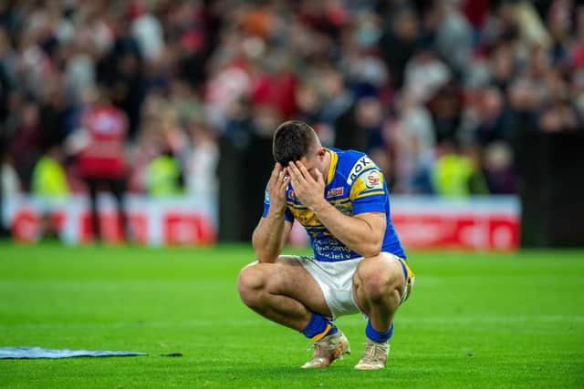 Defeat was tough to take for Rhinos' ex-Saints forward James Bentley. Picture by Bruce Rollinson.