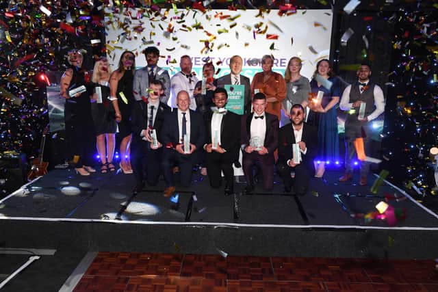 The West Yorkshire Apprentice Awards have announced the finalists for this years award show. Pictured are the 2022 winners at Valley Parade, Bradford. Photo: Gerard Binks