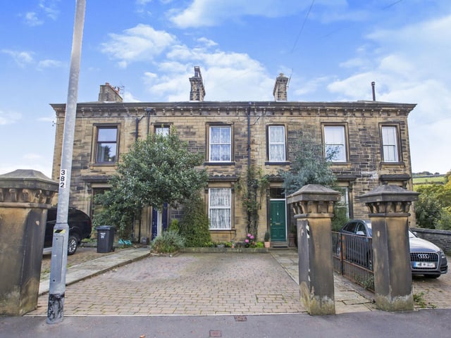 The front approach to the central terraced property.