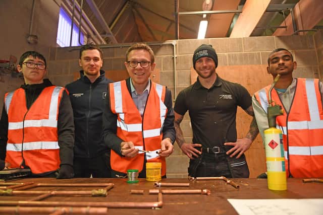Anthony Impey during his visit to G&H and Building Futures Together during National Apprenticeship Week (10-16 February).