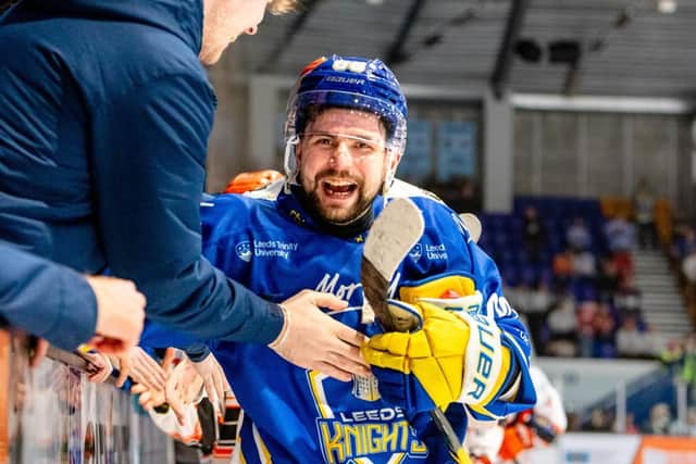 SAME AGAIN PLEASE: Owen Sobchak enjoyed the winning feeling at Leeds Knights last season. Picture: Knights Media.
