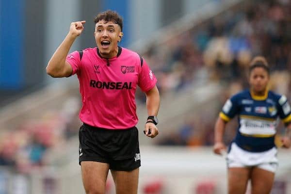 Liam Rush was referee for last year's Women's Super League Grand Final between Leeds Rhinos and York Valkyrie. Picture by Ed Sykes/SWpix.com.