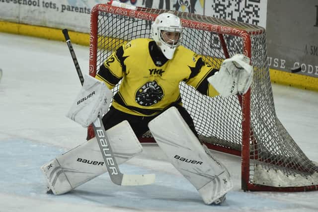 Netminder Harrison Walker excelled in NIHL North One last season for Widnes Wild. Picture: Geoff White.