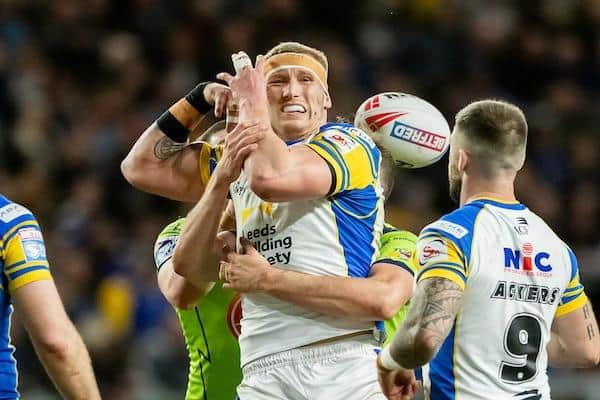 Leeds Rhinos' Mikolaj Oledzki admitted he will "stew" over a mistake made during the loss to Warrington Wolves. Picture by Allan McKenzie/SWpix.com.