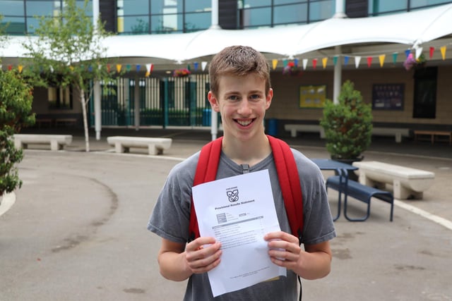 “I did really well, the hard work paid off! I got mostly 9s, and my best achievement are my 9s in Religious Studies and Sociology. Now I’m planning to go to Roundhay Sixth Form to study French, Biology and Psychology.” - Alex Cooper