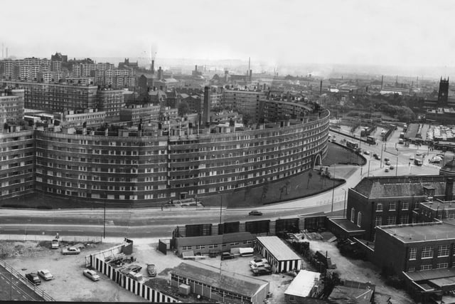 A view of Quarry Hill Flats in 1971