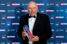 John Kear was honoured for his 'outstanding contribution' to the sport at rugby league's 2025 awards evening. Picture by Allan McKenzie/SWpix.com.