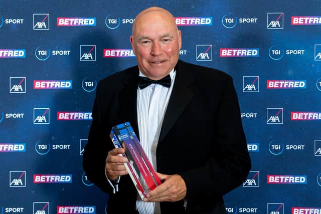 John Kear was honoured for his 'outstanding contribution' to the sport at rugby league's 2025 awards evening. Picture by Allan McKenzie/SWpix.com.