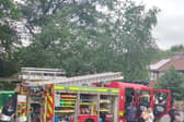 Local fire engine crew at HC-One’s Greenacres Summer Fayre event