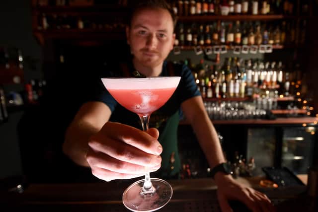 "We want to do something unique and interesting" - Sam Wood is pictured making a cocktail called Sage against the Machine. (Pic: Simon Hulme)