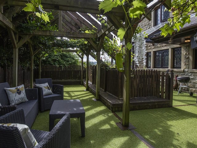 One of the garden zones, ideal for entertaining.