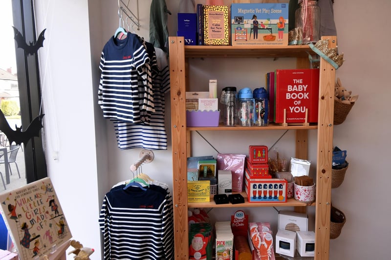 The cafe's shop includes kids books, clothes and items from independent brands.
