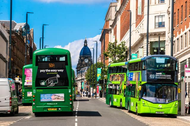 Buses around Leeds City Centre. Picture: James Hardisty