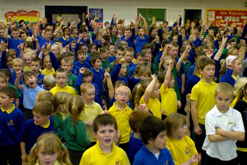 November 2008 and Five Lanes Primary School in Wortley were taking part in the 'Big Sing' along with many other schools across the country to aim to break the existing 2005 Guinness World Record of 293,978 children singing along at the same time.