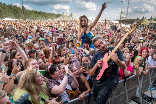 All Time Low performing at this year's Leeds Festival. Picture: Mark Bickerdike Photography