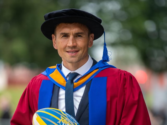 Kevin was awarded an Honorary Doctorate of Sports Science by Leeds Beckett University at a graduation ceremony in 2019.