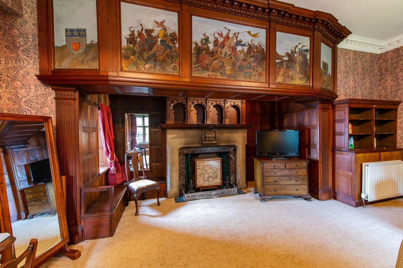 One of the bedrooms showing the castle's rich history.