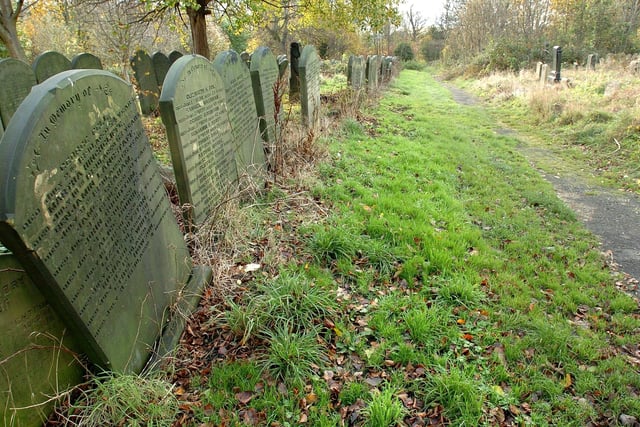 Guinea Grave Row at the Leeds Burial Ground on Beckett Street. PIC: Jonathan Gawthorpe