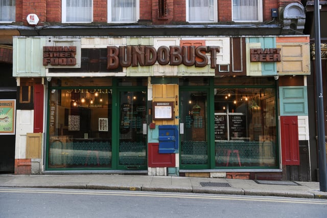 Shortlisted for the Best Restaurant North East category at the coveted British Curry Awards is Bundobust on Mill Hill. The restaurant serves a craft beer and Indian street food menu amid bare brick and wooden benches and tables.