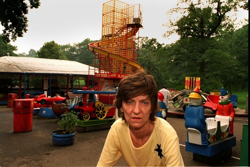This is Evelyn Miller pictured at her fun fair in Roundhay Park which faced uncertain future.