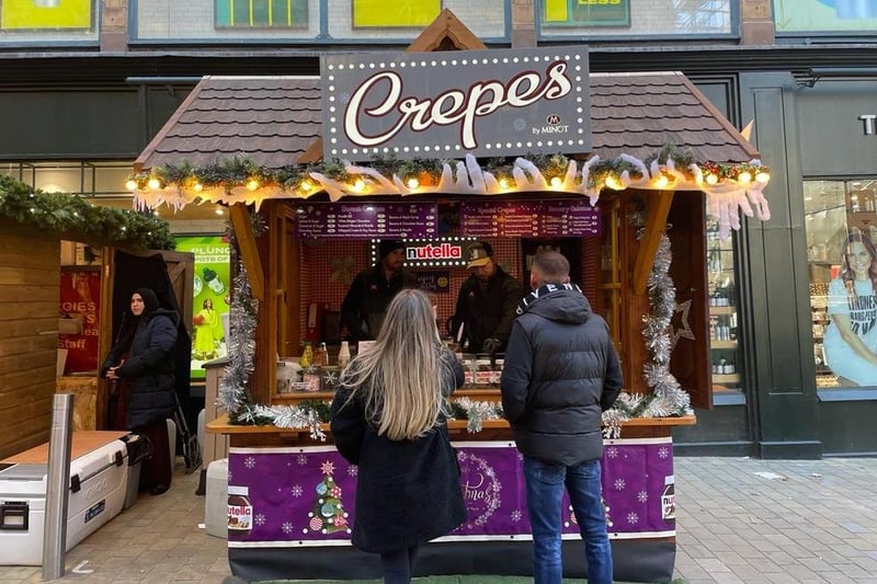 The German-themed Christmas market was previously confined to Millennium Square and was a Christmas staple for families across the city and beyond. The pictured stall serves crepes.