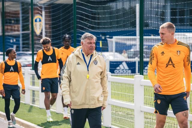 FIRST WEEK: Sam Allardyce was appointed by Leeds United with four games to go and has arrived at Thorp Arch with a plan to try and eradicate the stress of a relegation battle. PICTURE: LEEDS UNITED