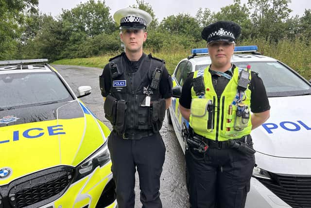 North Yorkshire Police officer Jon Moss and West Yorkshire Police sergeant Steph Collett, who are part of Operation Republic (Photo by NYP)