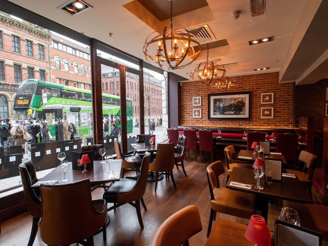 The restaurant faces onto Leeds's iconic Headrow.