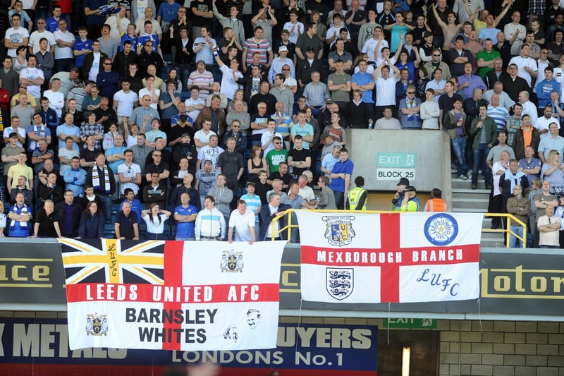 Leeds United fans from across Yorkshire were present for the April 2011 clash with Millwall at The Den. Pic: Tony Johnson